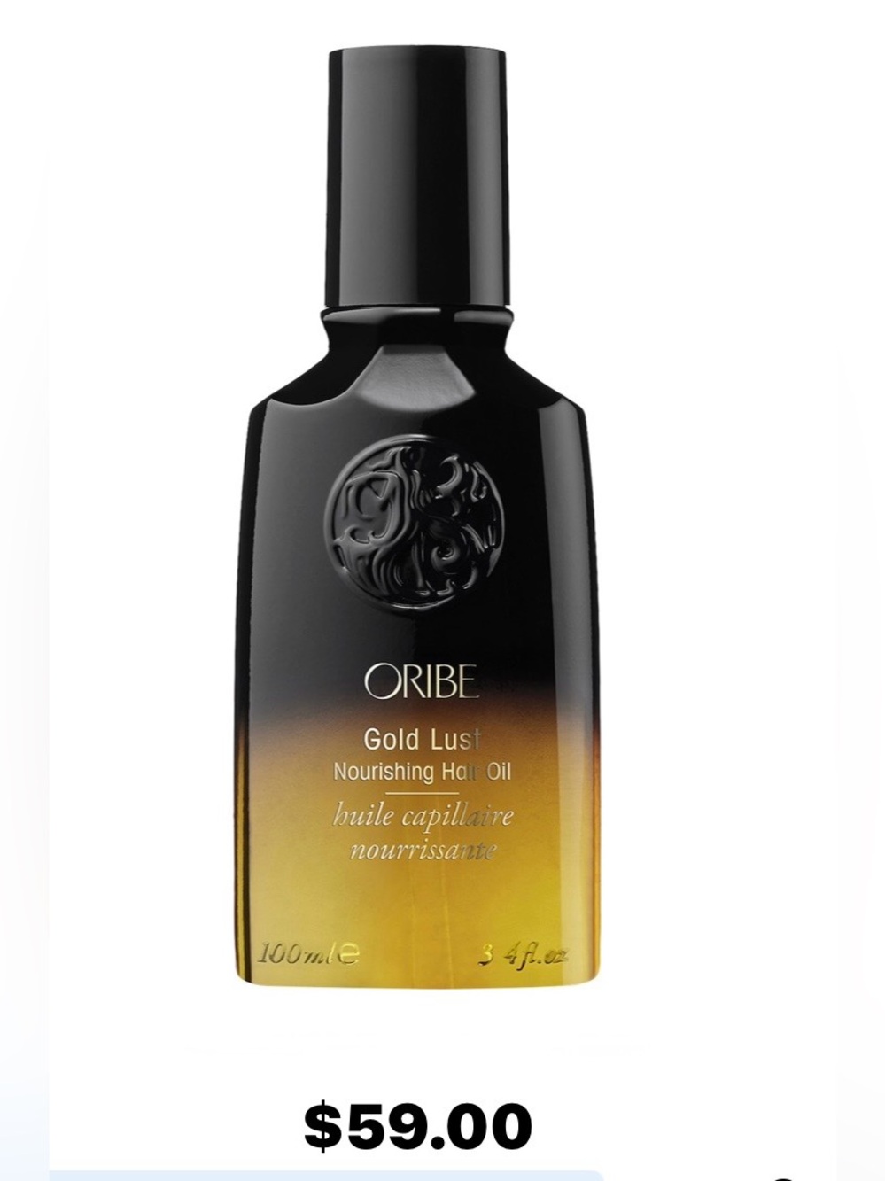 Oribe Gold Lust Nourishing Hair Oil 100ml - *New NO BOX~NOT SEALED~NO TAGS.